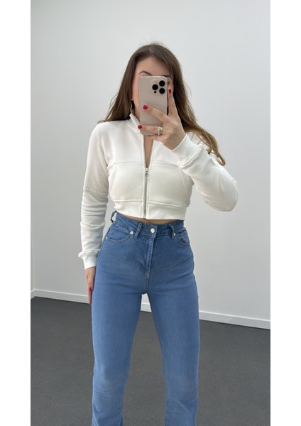 Açık Renk Extra Yüksek Bel Full Likralı Flare Jeans fırsatları