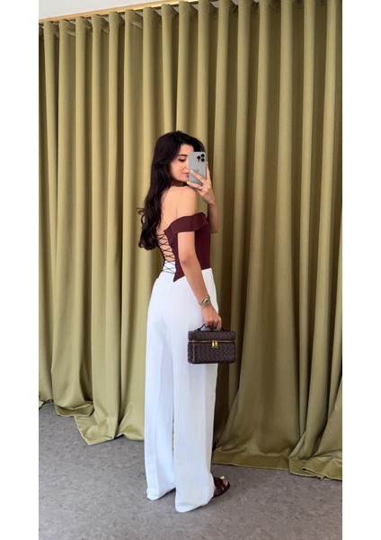 Keten Karışımlı Beyaz Pantolon fiyatları