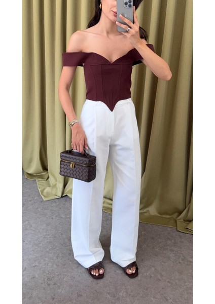 Keten Karışımlı Beyaz Pantolon modelleri