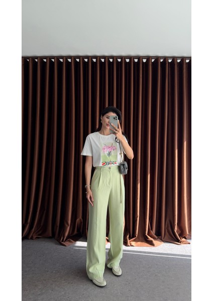 Yazlık Mint Pantolon