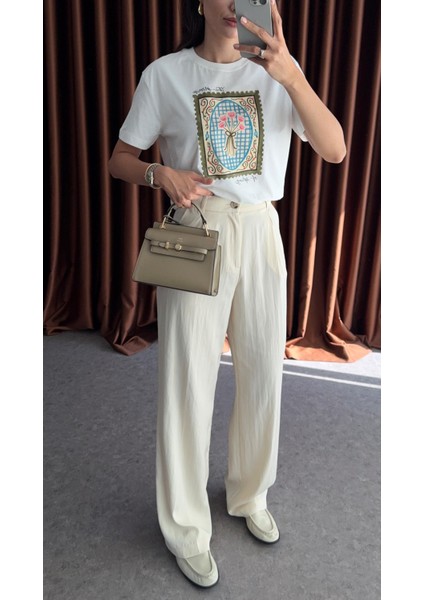 Yazlık Krem Pantolon fırsatları