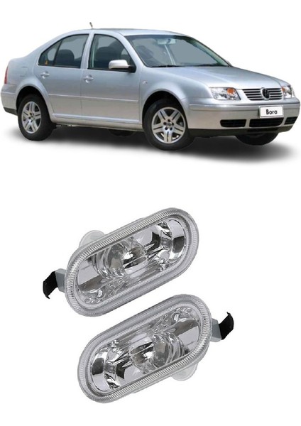 Volkswagen Bora 1999-2005 Uyumlu Çamurluk Sinyali Sağ + Sol Takım 2 Adet 1J0949117