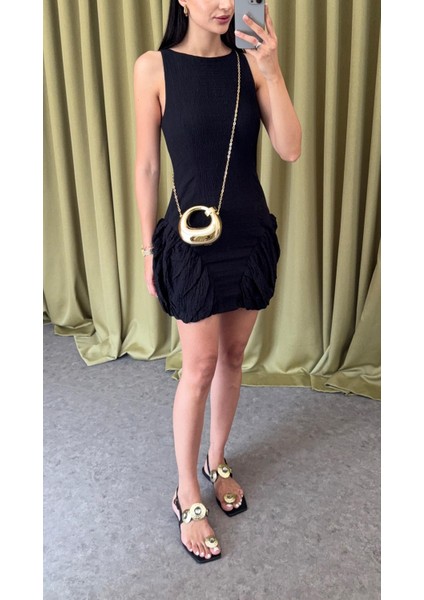 Siyah Balon Elbise indirimleri