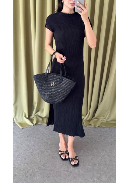 %100 Pamuk Siyah Müslin Elbise modelleri