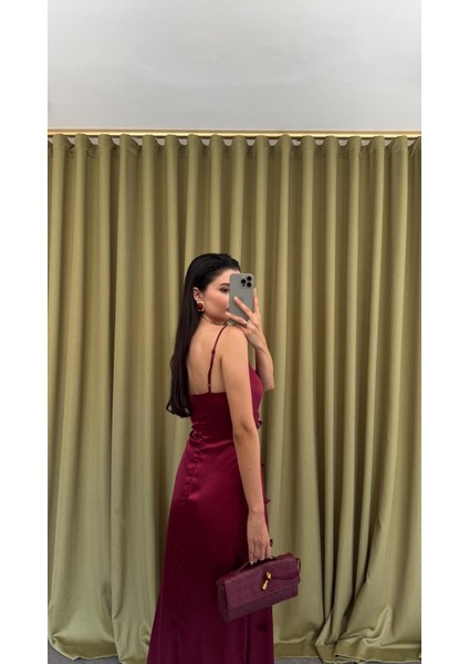 Askılı Çiçekli Bordo Elbise fiyatları