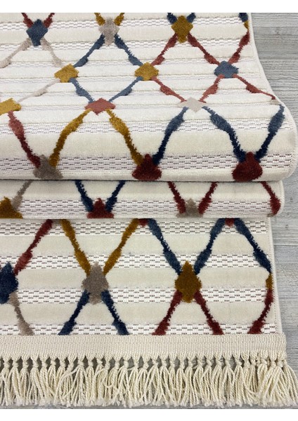 Seroni, Pamuk Tabanlı Geometrik Desenli Ev Dizayn Mekan Oda Halısı fiyatları