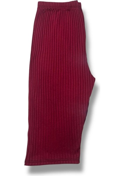 Esnek Fitilli Diz Altı Büyük Beden Anne Kadın Kapri