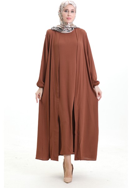 Asil Abaya Takım 0336-07 Kahverengi fiyatları