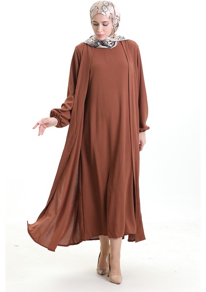 Asil Abaya Takım 0336-07 Kahverengi modelleri