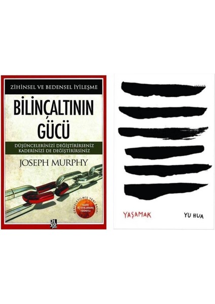 2 Kitaplık Set /bilinçaltının Gücü - Joseph Murphy #- Yaşamak Yu Hua