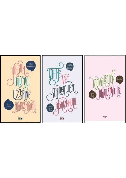 Novalis’ten Aforizmalar - Goethe ve Schiller’den Aforizmalar - Yaşam Bilgeliği Üzerine Aforizmalar