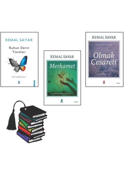 Kemal Sayar - Ruhun Derin Yaraları - Merhamet - Olmak Cesareti - 3 Kitap Set