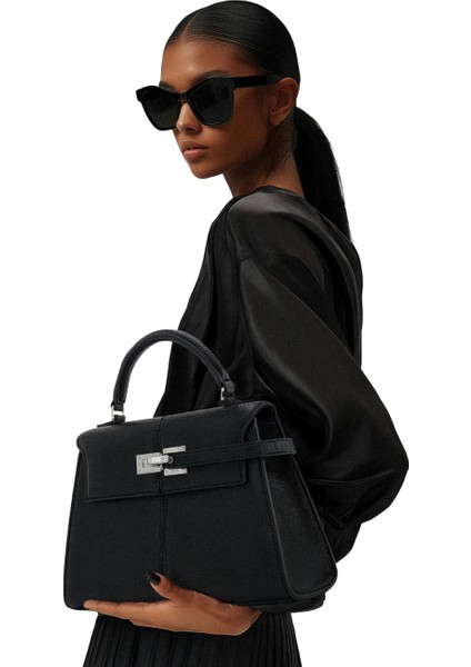 Jw Peı Siyah Elise Vegan Deri Büyük Üst Saplı Çanta fiyatları