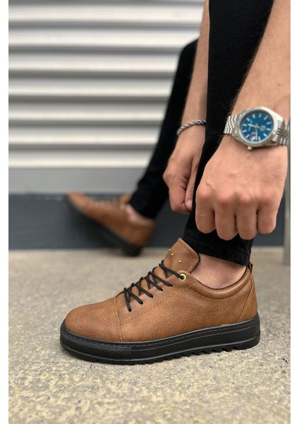 JET-152 Cool Bağcıklı Cilt Erkek Günlük Spor Klasik Ayakkabı Cst - Taba fiyatları