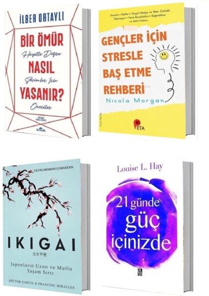 Set Ömür Nasıl Yaşanır - Ikigai - 21 Günde Güç Içinizde - Gençler Için Stresle Baş Etme Reh. Hediye