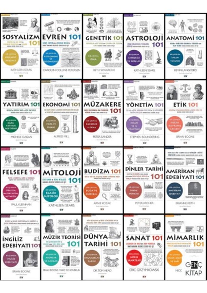 101 Serisi 20 Kitap Full Set Mitoloji-Felsefe-Dünya Tarihi-Evren-Ekonomi-Yatırım