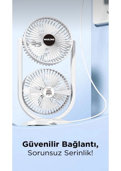Masaüstü Taşınabilir Çift Pervaneli Sogutucu Fan Şarjlı Masa Fan modelleri
