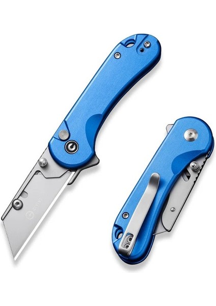 Elementum Utility Thumb Stud & Button Lock Knife Aluminum Blue Handle Çakı fiyatları