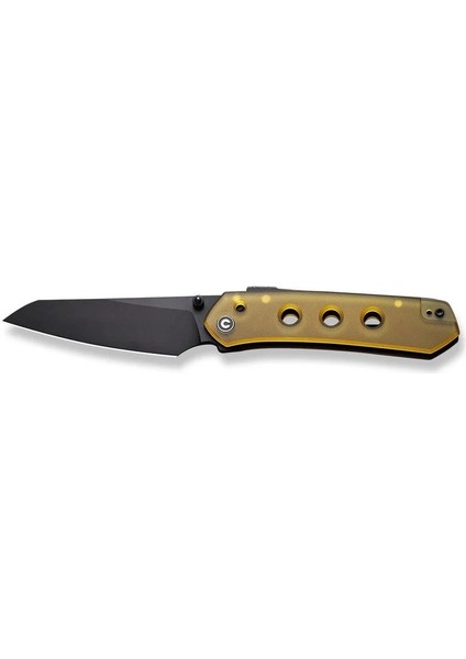 Vision Fg Thumb Stud & Superlock Knife Amber & Black Ultem Handle Çakı