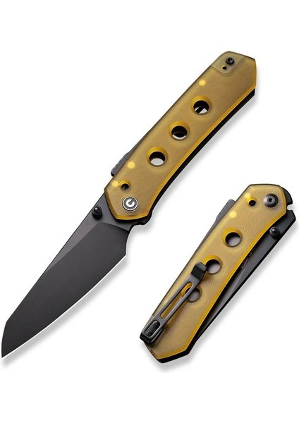 Vision Fg Thumb Stud & Superlock Knife Amber & Black Ultem Handle Çakı fiyatları