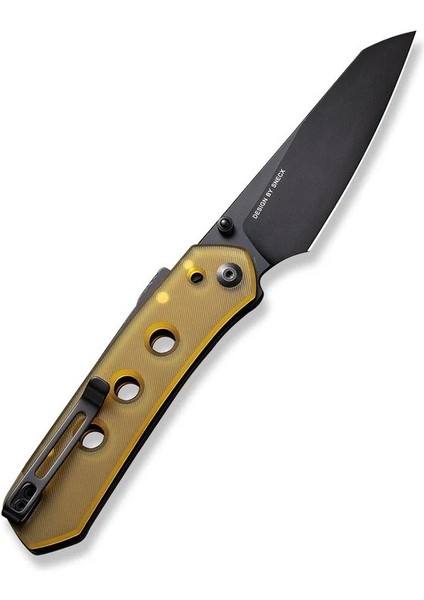 Vision Fg Thumb Stud & Superlock Knife Amber & Black Ultem Handle Çakı modelleri
