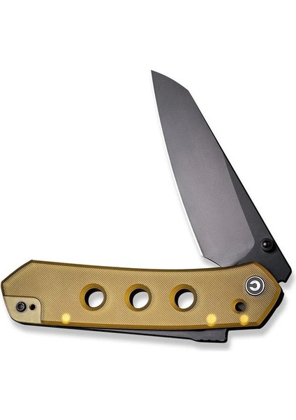 Vision Fg Thumb Stud & Superlock Knife Amber & Black Ultem Handle Çakı fırsatları