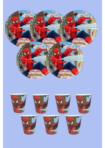 16 Kişilik Örümcek Adam Tabak Bardak Parti Set