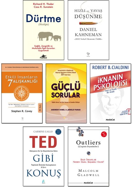 Etkili Insanların 7 Alışkanlığı Stephen R. Covey Dürtme Nudge Richard Thaler Hızlı ve Yavaş Düşünme