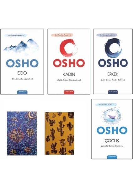 Osho - Yeni Insanlığın Temelleri - Ego - Kadın - Erkek - Çocuk - 4 Kitap- Defter Hediye