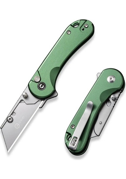 Elementum Utility Thumb Stud & Button Lock Knife Aluminum Green Handle Çakı fiyatları