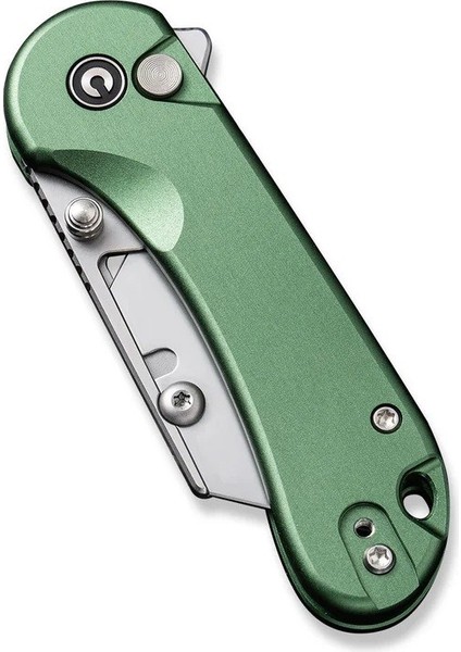 Elementum Utility Thumb Stud & Button Lock Knife Aluminum Green Handle Çakı indirimleri