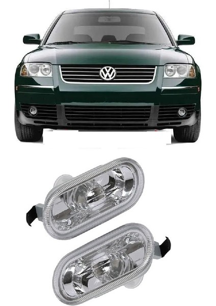 Volkswagen Passat B5 1997-2000 Uyumlu Çamurluk Sinyali Sağ + Sol Takım 2 Adet 1J0949117