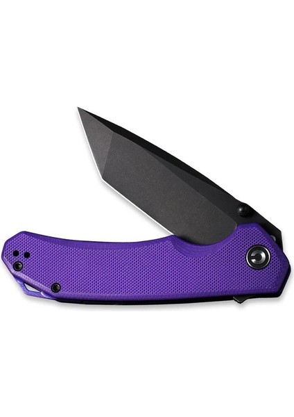 Brazen Flipper & Thumb Stud Knife Purple & Black G10 Handle Çakı fırsatları