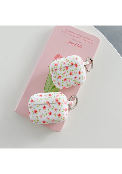 Airpods 3. Nesil Uyumlu Çiçek Desenli Silikon Kulaklık Kılıfı – Karabinalı, Esnek, Darbe ve Çizilmeye Karşı Koruyucu Kapak, Şarj ile Uyumlu Premium Tasarım