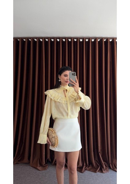 Romantik Sarı Bluz