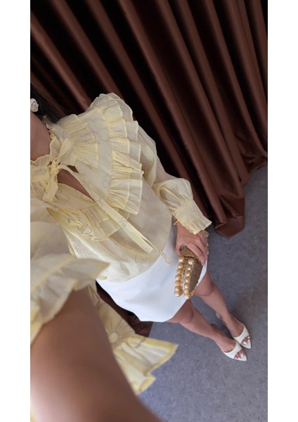 Romantik Sarı Bluz indirimleri