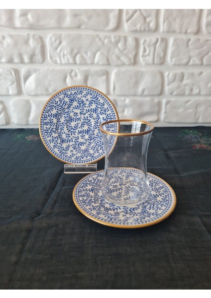 12 Parça 6 Kişilik Çay Seti Takımı Blues Serisi