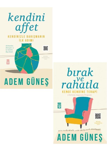 Bırak ve Rahatla + Kendini Affet 2 Kitap Set - Adem Güneş