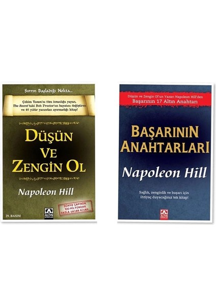 Düşün ve Zengin Ol - Başarının Anahtarları, Napoleon Hill (2 Kitap) - Napoleon Hill