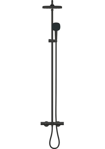 Tempesta System 250 Cube Duvara Monte Termostatik Bataryalı Duş Sistemi Mat Siyah - 266912431 modelleri