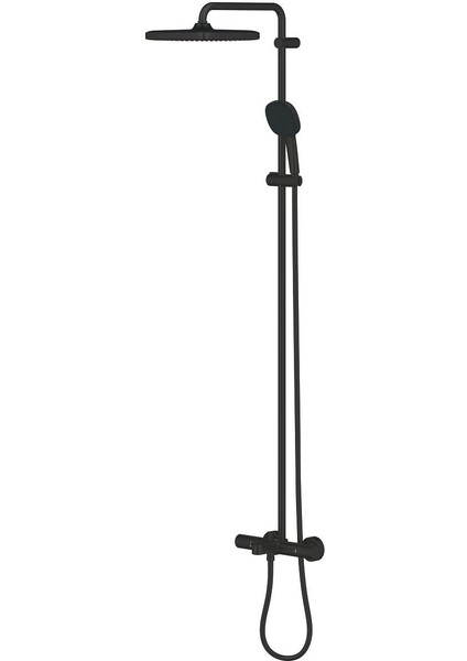 Tempesta System 250 Cube Duvara Monte Termostatik Bataryalı Duş Sistemi Mat Siyah - 266912431 fırsatları