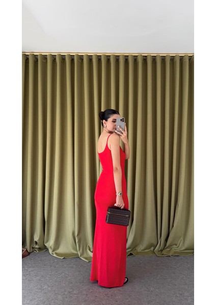 Likralı Basic Kırmızı Elbise fiyatları