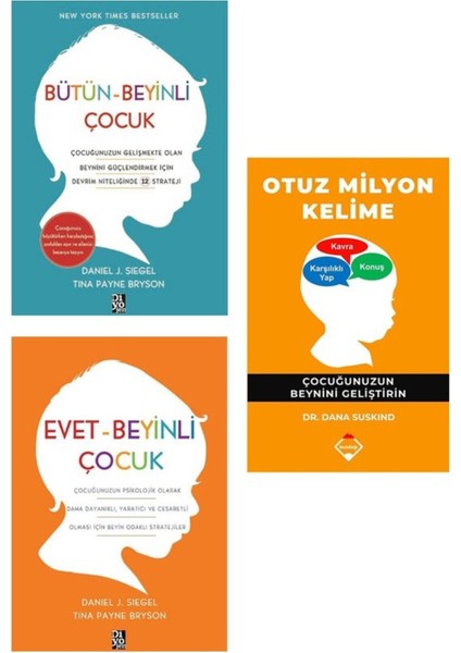Otuz Milyon Kelime + Bütün Beyinli Çocuk + Evet Beyinli Çocuk - 3 Kitap Set