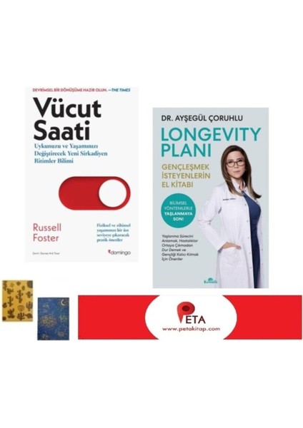 Vücut Saati - Longevity Planı - Gençleşmek Isteyenlerin El Kitabı ( 2 Not Defteri-Ayraç Hediye)