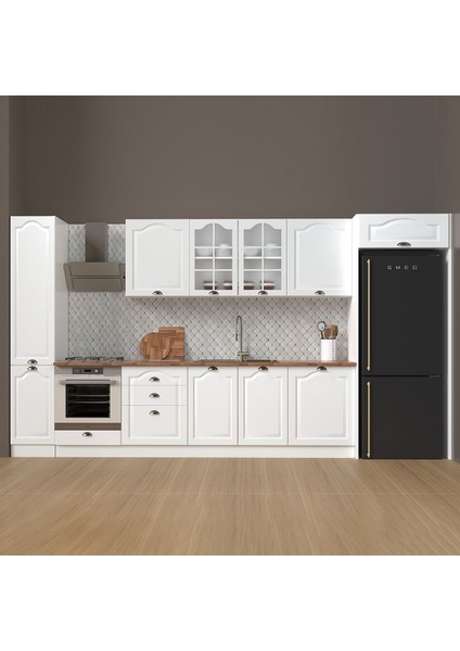 390 cm %100 Mdf Greena White Mutfak Dolabı