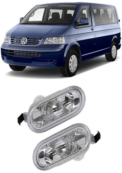 Volkswagen Transporter T5 2004-2008 Uyumlu Çamurluk Sinyali Sağ + Sol Takım 2 Adet 1J0949117
