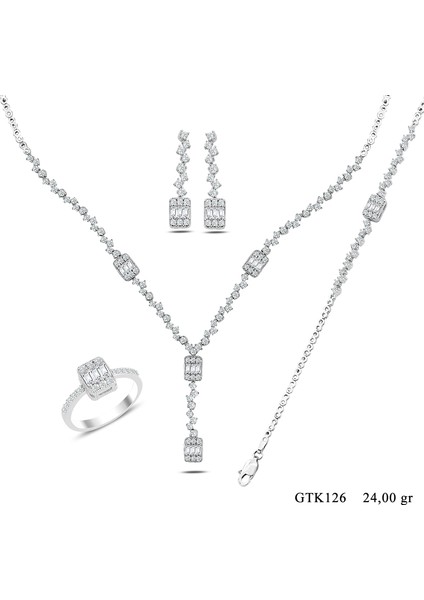 925 Ayar Gümüş Baget Su Yolu Set