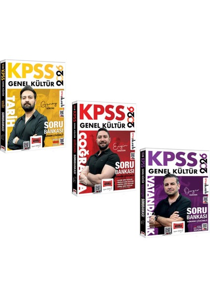 Yargı Yayınları 2026 Kpss Genel Kültür Tarih Coğrafya ve Vatandaşlık Soru Bankası Seti 3 Kitap