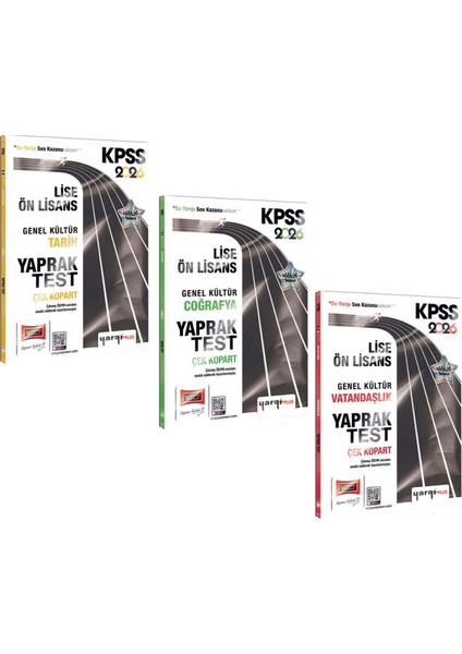 Yargı 2026 Kpss Lise Ön Lisans Genel Kültür Tarih Coğrafya ve Vatandaşlık Yaprak Test Seti 3 Kitap