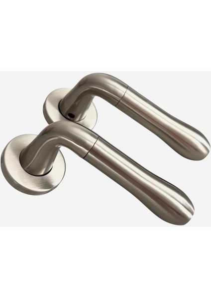 Donna Saten Gümüş Rozetli Pirinç Yale Çelik Kapı Kolu, Lüks, Paslanmaz, Şık ve Uzun Ömürlü, 1 Takım fiyatları